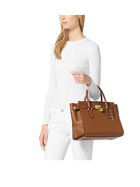 michael kors hamilton traveler lg|Hamilton Traveler Large Leather Satchel .